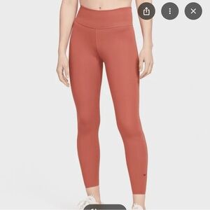 Nike terracotta color one luxe leggings,